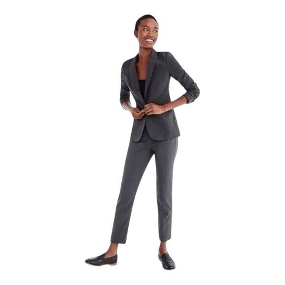 NWT J. Crew Women's Parke Blazer Gray Stretch Wool Size 8 - Picture 1 of 7